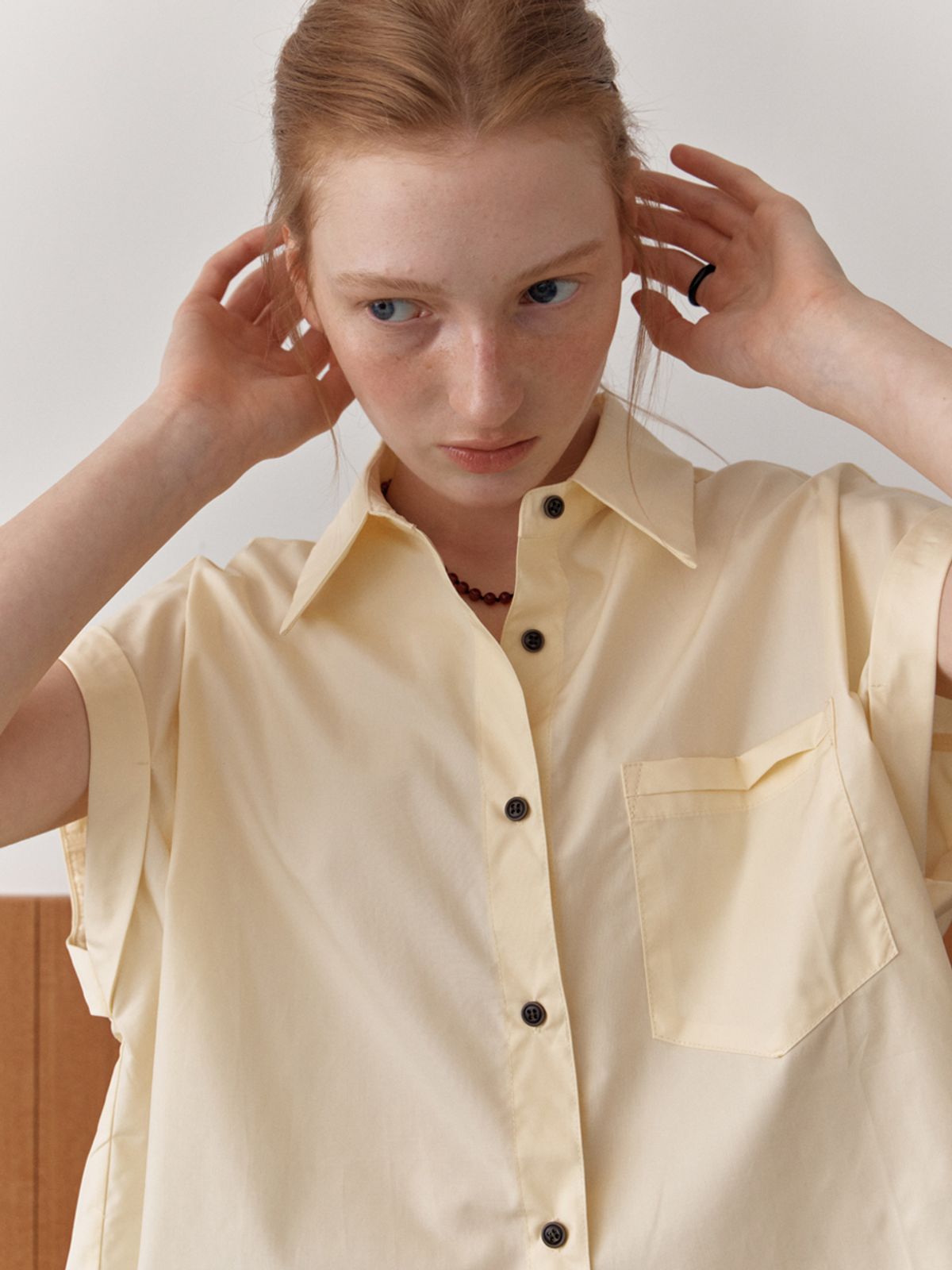 엘씨브이(LCVE) POCKET POINT SHORT-SLEEVE SHIRT_YELLOW