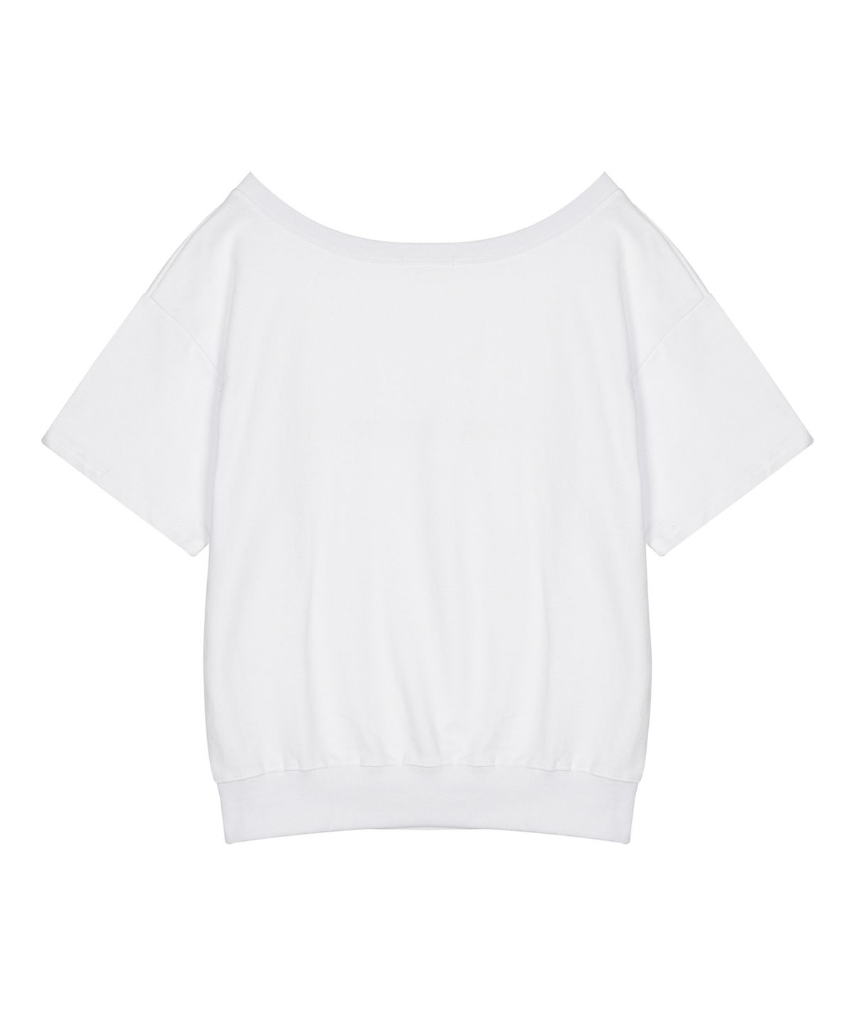 닉앤니콜(NICK&NICOLE) OFF SHOULDER LETTERING SWEAT TOP_WHITE
