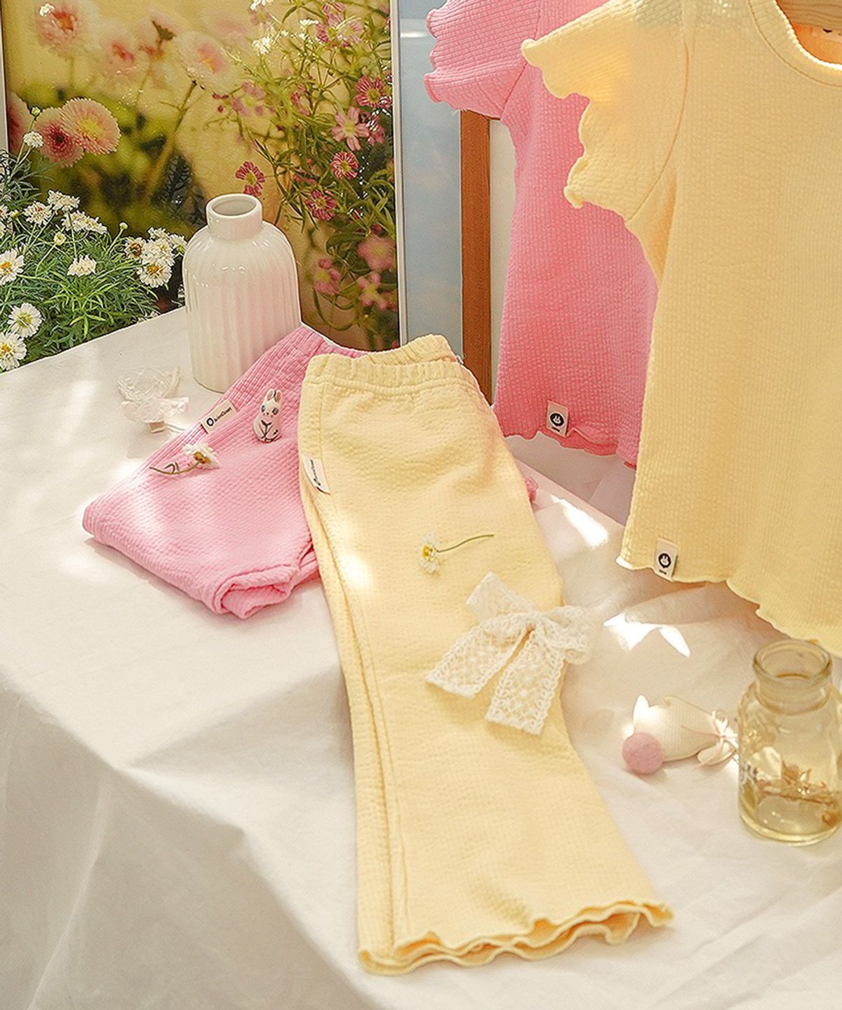 아림클로젯(ARIMCLOSET) 깜찍한 언니야의 데일리 부츠컷 팬츠 - 아기 여름 밴딩 팬츠