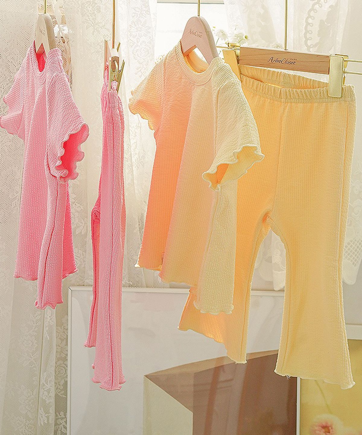 아림클로젯(ARIMCLOSET) 깜찍한 언니야의 데일리 부츠컷 팬츠 - 아기 여름 밴딩 팬츠