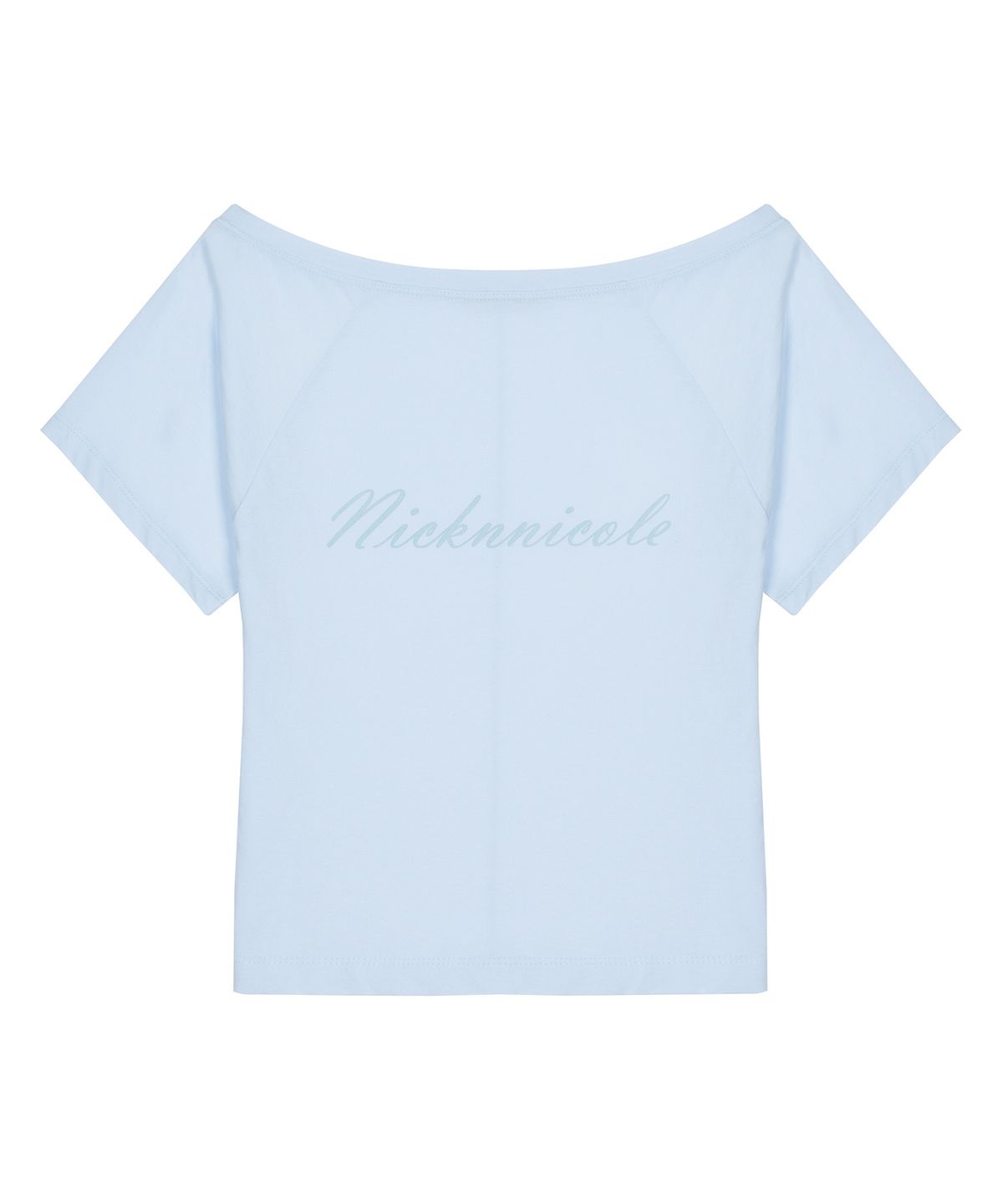 닉앤니콜(NICK&NICOLE) RAGLAN LETTERING TOP_SKY BLUE