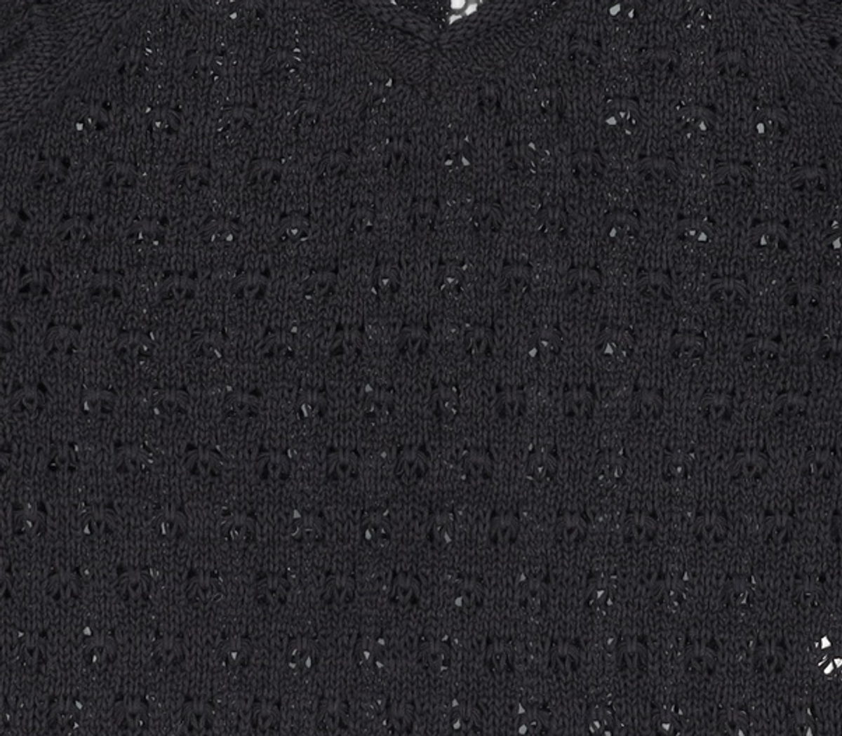 몽돌(MONGDOL) 네트 스카시 롱 슬리브 니트 탑 블랙 MDKT095BLACK FREE