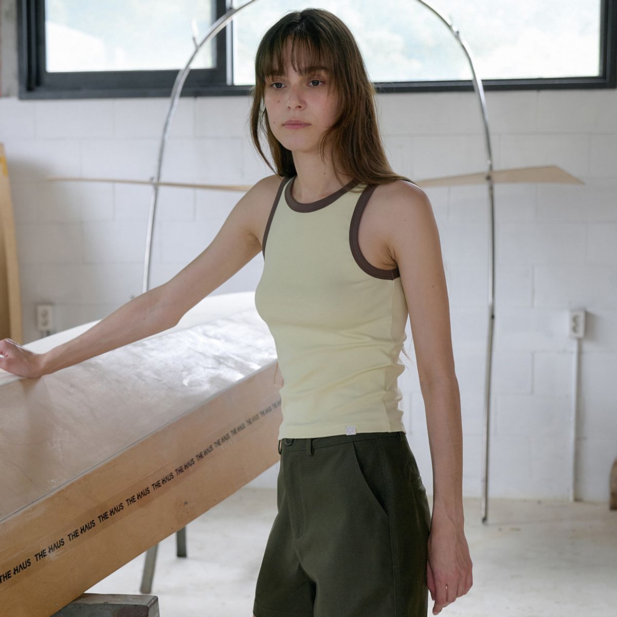 엘씨브이(LCVE) COLOR BLOCK TANK TOP_YELLOW