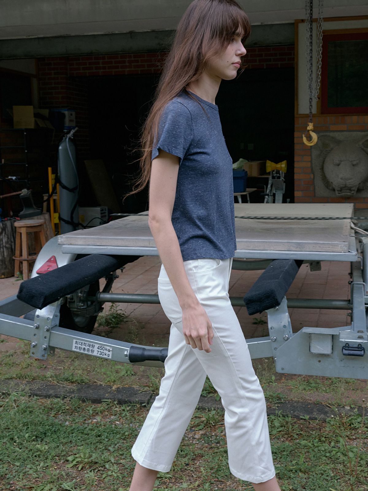 엘씨브이(LCVE) SLUB NEP POCKET T-SHIRT_NAVY