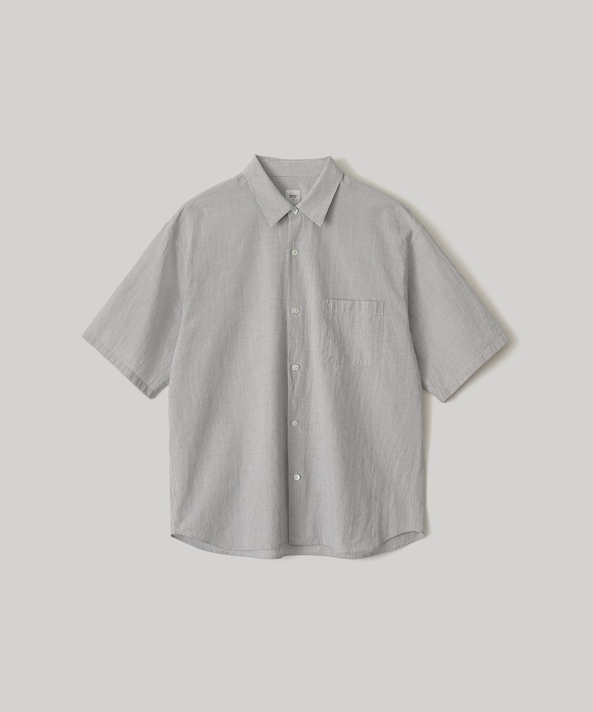 어나더 오피스(ANOTHER OFFICE) River Roll-Up Shirt (White-Navy Check)
