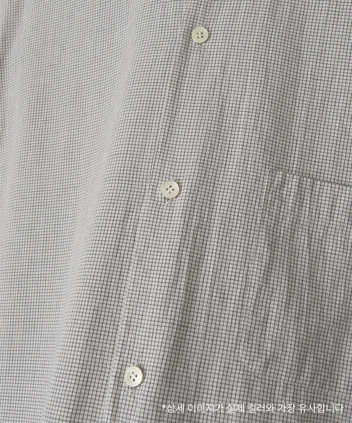 어나더 오피스(ANOTHER OFFICE) River Roll-Up Shirt (White-Navy Check)