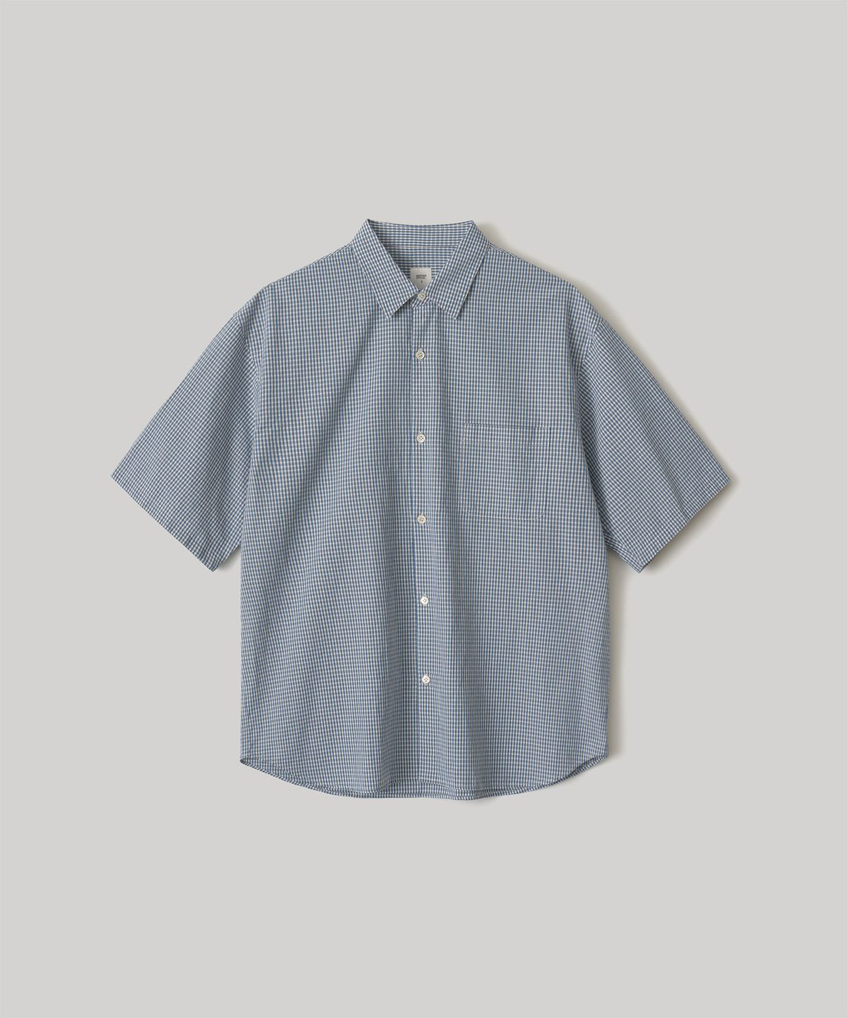 어나더 오피스(ANOTHER OFFICE) River Roll-Up Shirt (Gray-Blue Check)