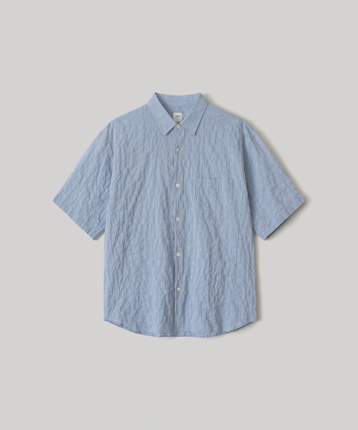 어나더 오피스(ANOTHER OFFICE) River Roll-Up Shirt (Blue Grid)