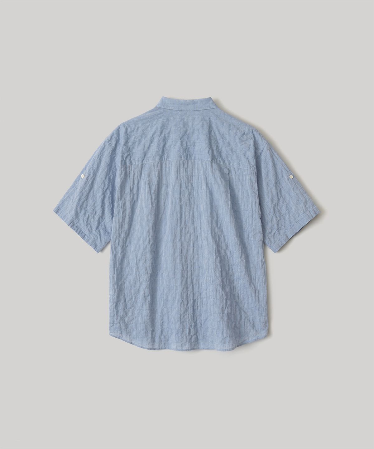 어나더 오피스(ANOTHER OFFICE) River Roll-Up Shirt (Blue Grid)