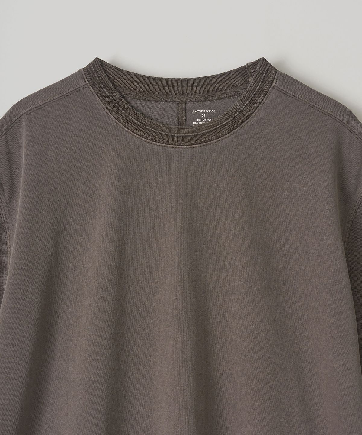 어나더 오피스(ANOTHER OFFICE) Pigment Dolman S/S Tee (Sepia Brown)