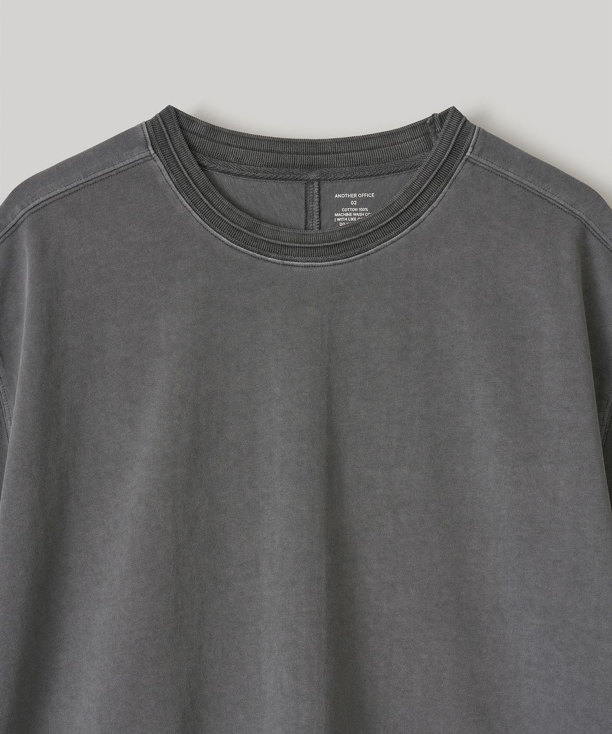 어나더 오피스(ANOTHER OFFICE) Pigment Dolman S/S Tee (Dark Gray)