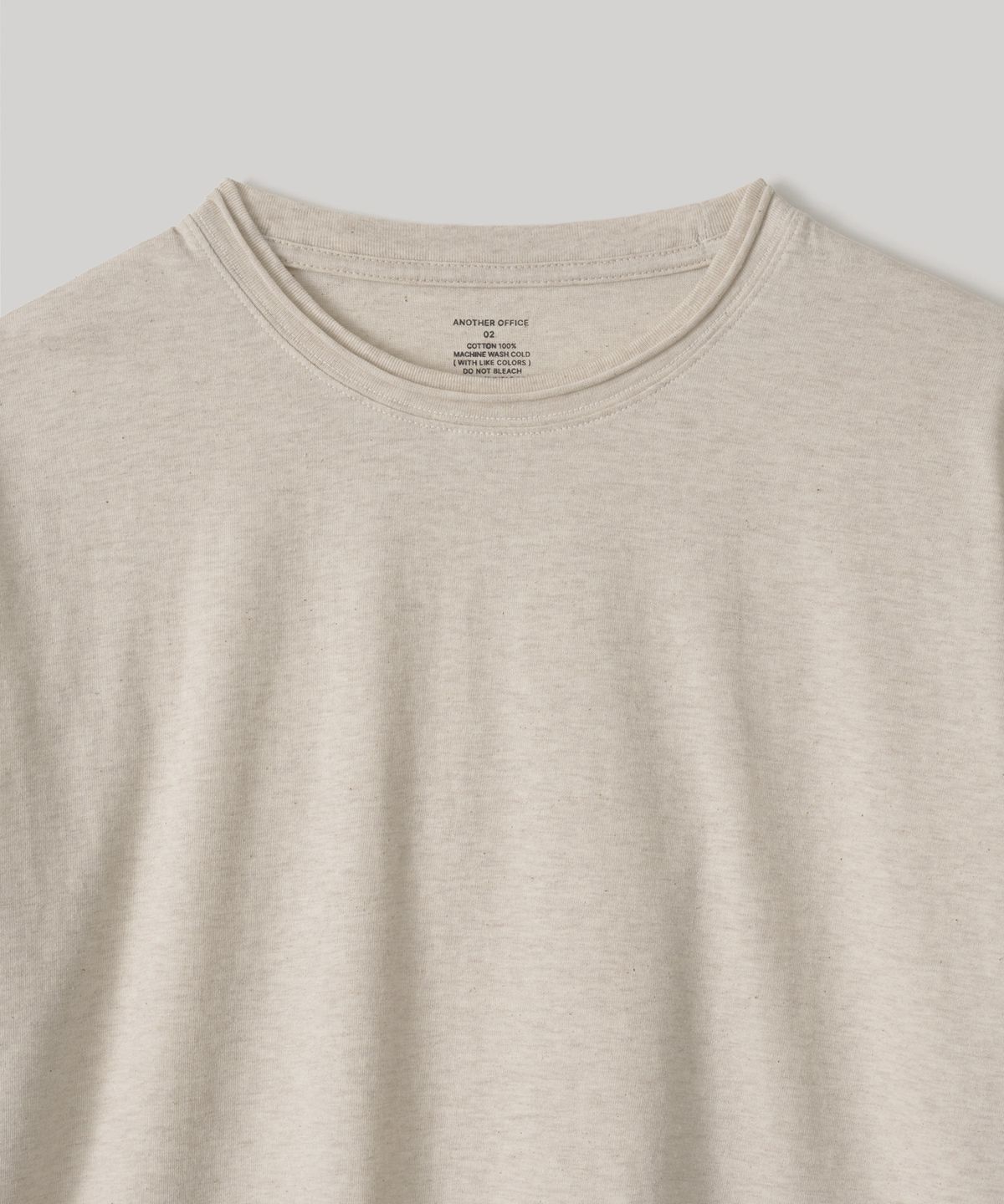 어나더 오피스(ANOTHER OFFICE) Library Raw-edge Tee (Oatmeal)