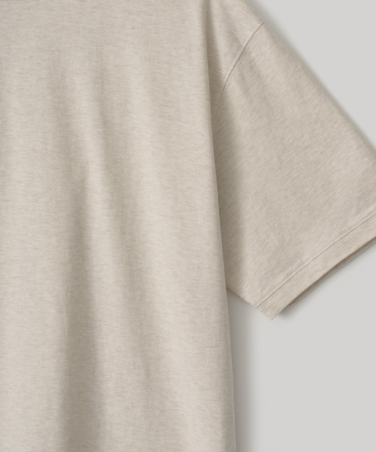 어나더 오피스(ANOTHER OFFICE) Library Raw-edge Tee (Oatmeal)
