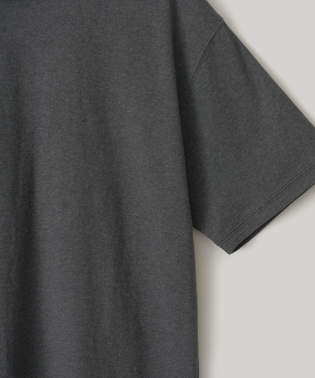 어나더 오피스(ANOTHER OFFICE) Library Raw-edge Tee (Charcoal)