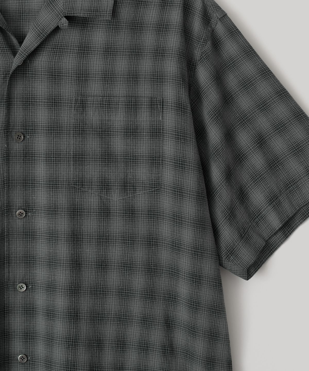 어나더 오피스(ANOTHER OFFICE) Italian Silk Shirt (Gray Ombre)