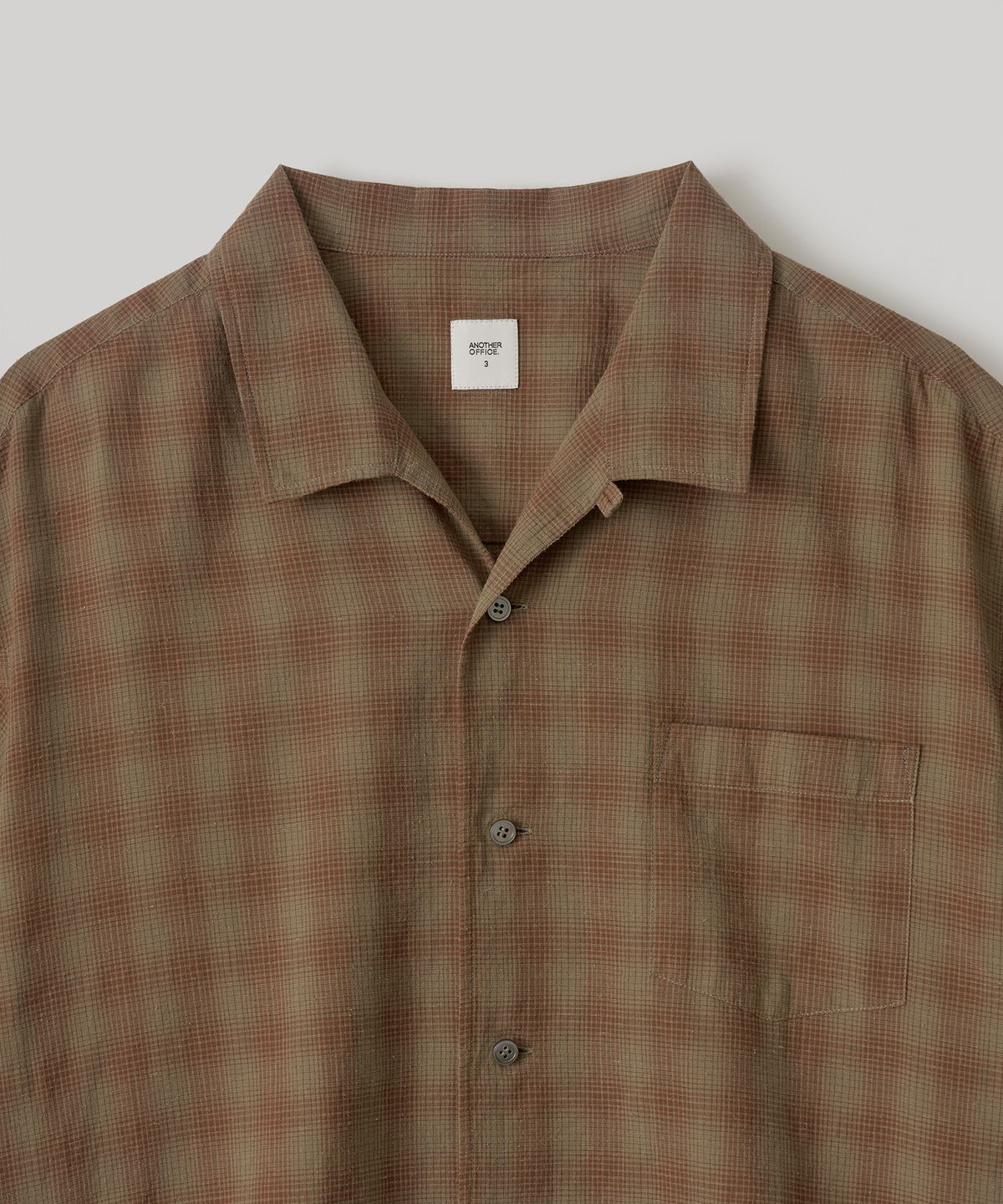 어나더 오피스(ANOTHER OFFICE) Italian Silk Shirt (Brown Ombre)