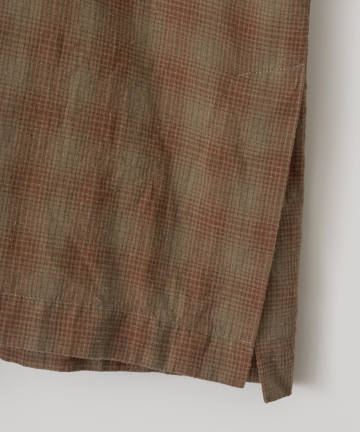 어나더 오피스(ANOTHER OFFICE) Italian Silk Shirt (Brown Ombre)