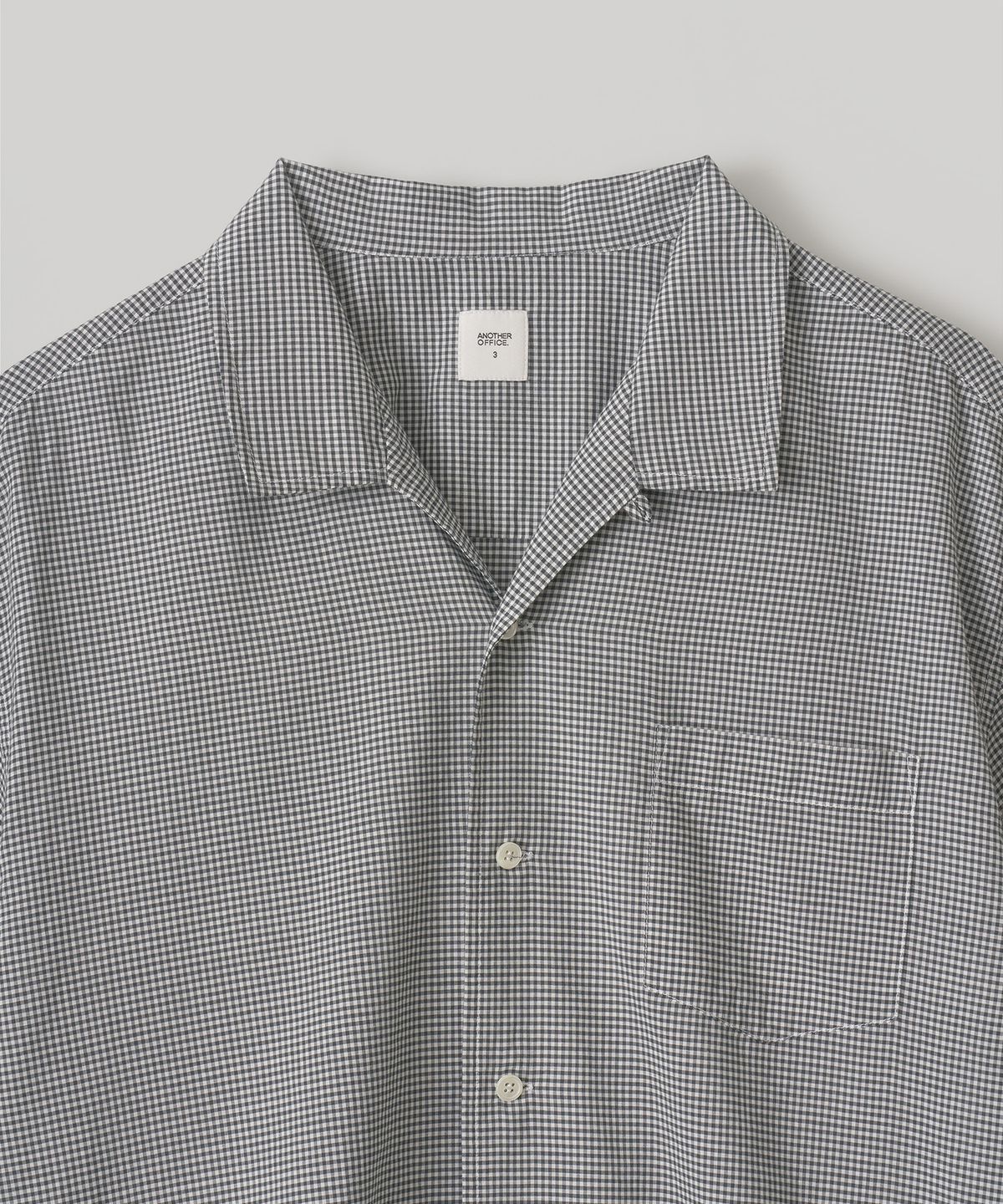 어나더 오피스(ANOTHER OFFICE) Italian Silk Shirt (Black Gingham)