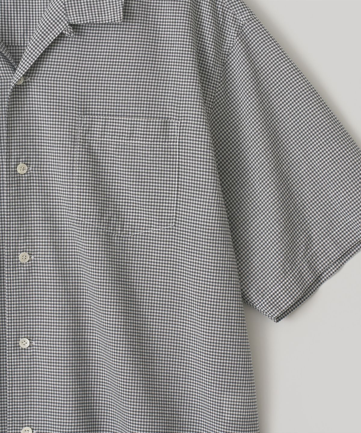 어나더 오피스(ANOTHER OFFICE) Italian Silk Shirt (Black Gingham)
