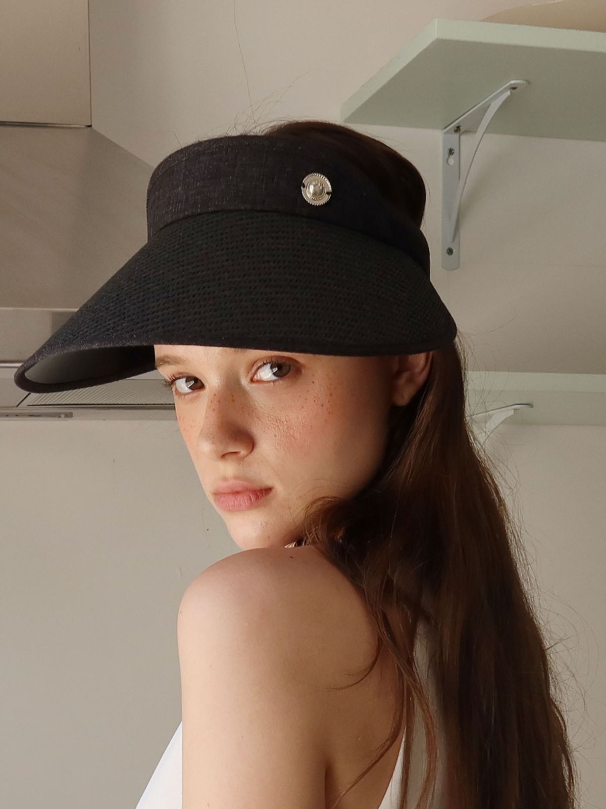 시오르(SIEOR) Colette Sun Visor Hat_black
