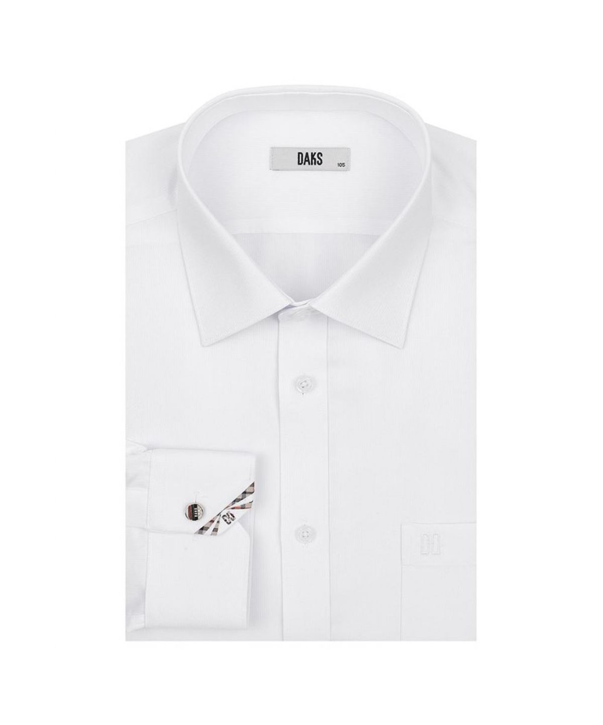 닥스셔츠(DAKS SHIRTS) 레이온혼방 노케어 포인트체크 셔츠 레귤러핏 화이트_DMA1SHDL110A1
