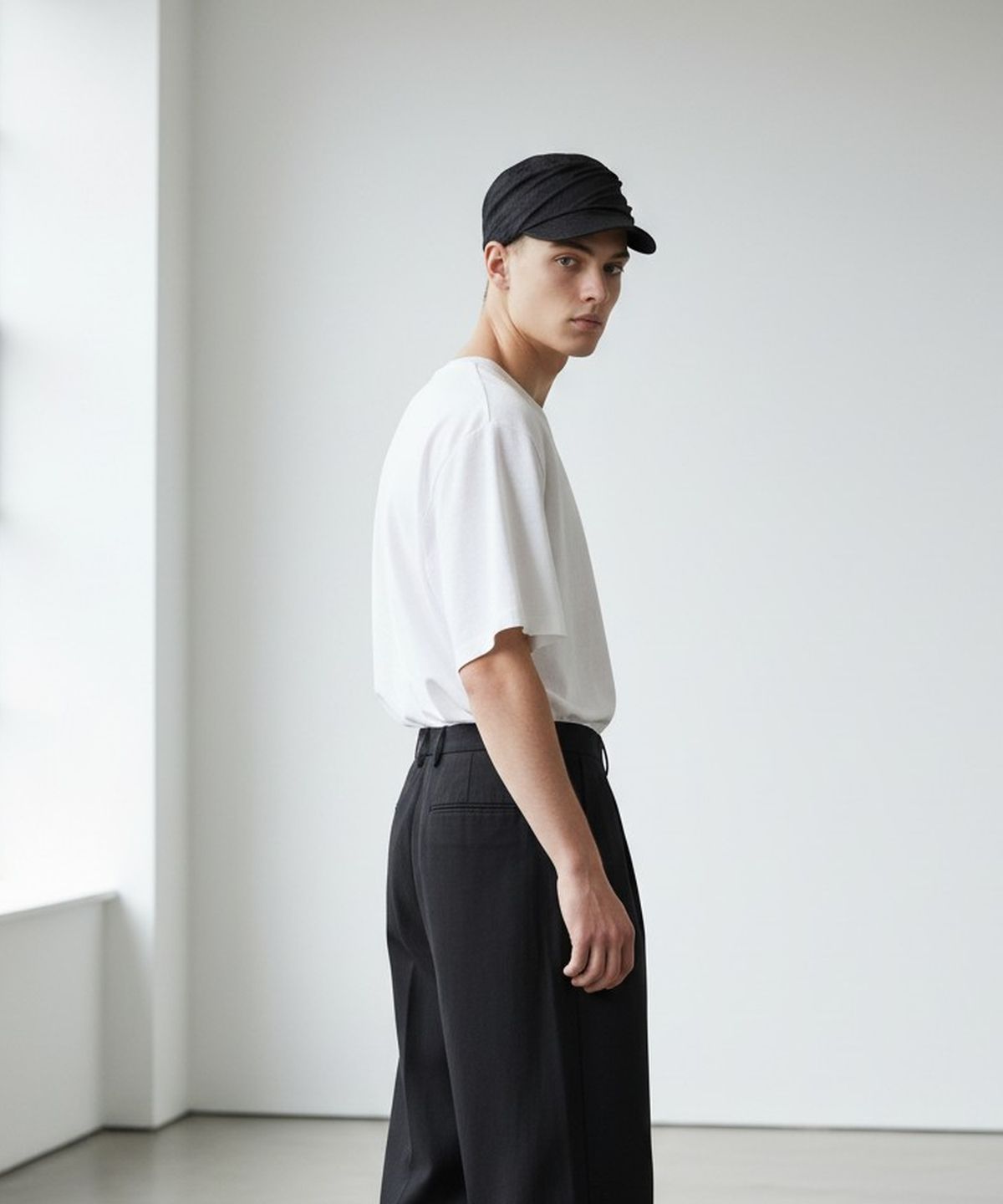 유니버셜 케미스트리(UNIVERSAL CHEMISTRY) Wire Wrinkle Poly Black Marine Cap 마린캡