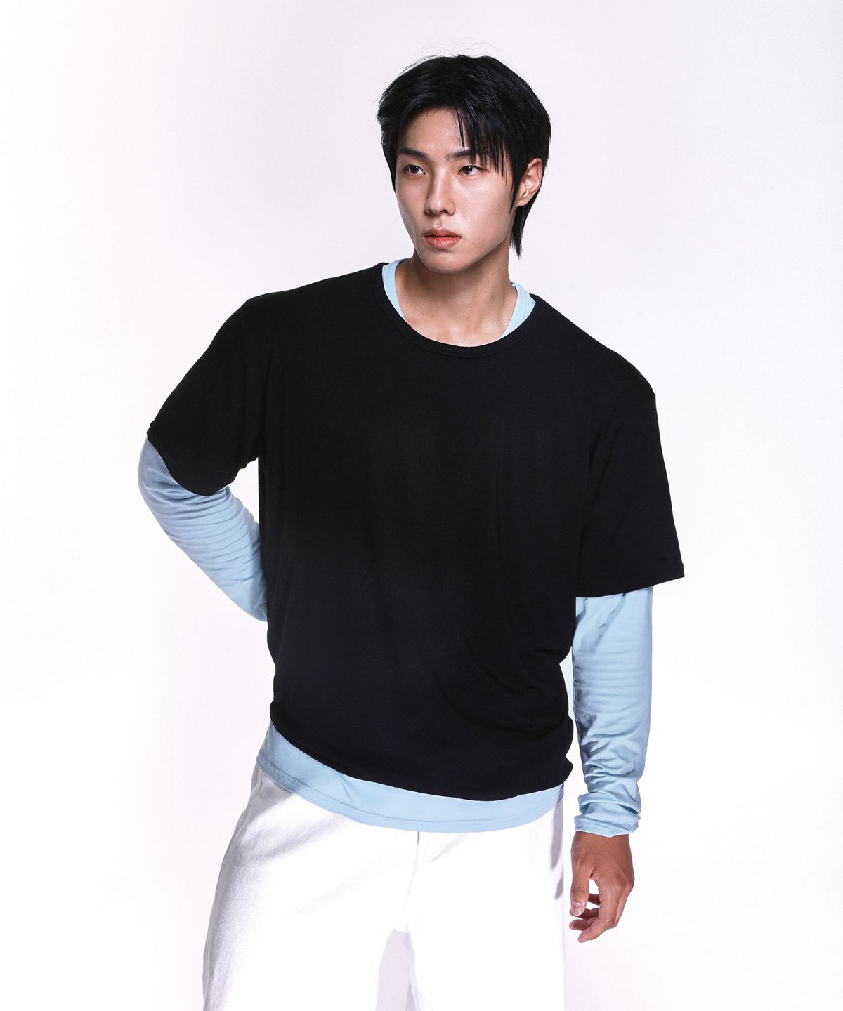 알브이디(RVD) 레이어드 소프트터치 모달 롱슬리브