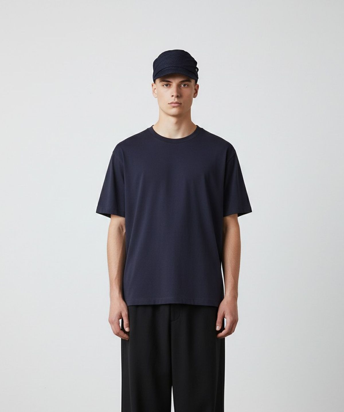 유니버셜 케미스트리(UNIVERSAL CHEMISTRY) Wire Wrinkle Poly Navy Marine Cap 마린캡