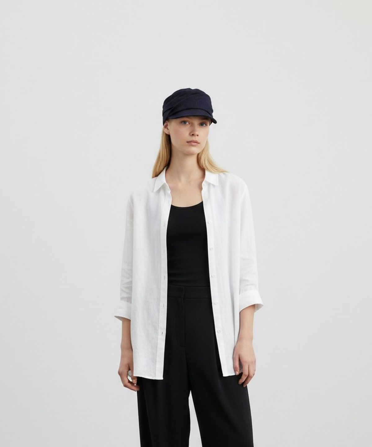 유니버셜 케미스트리(UNIVERSAL CHEMISTRY) Wire Wrinkle Poly Navy Marine Cap 마린캡