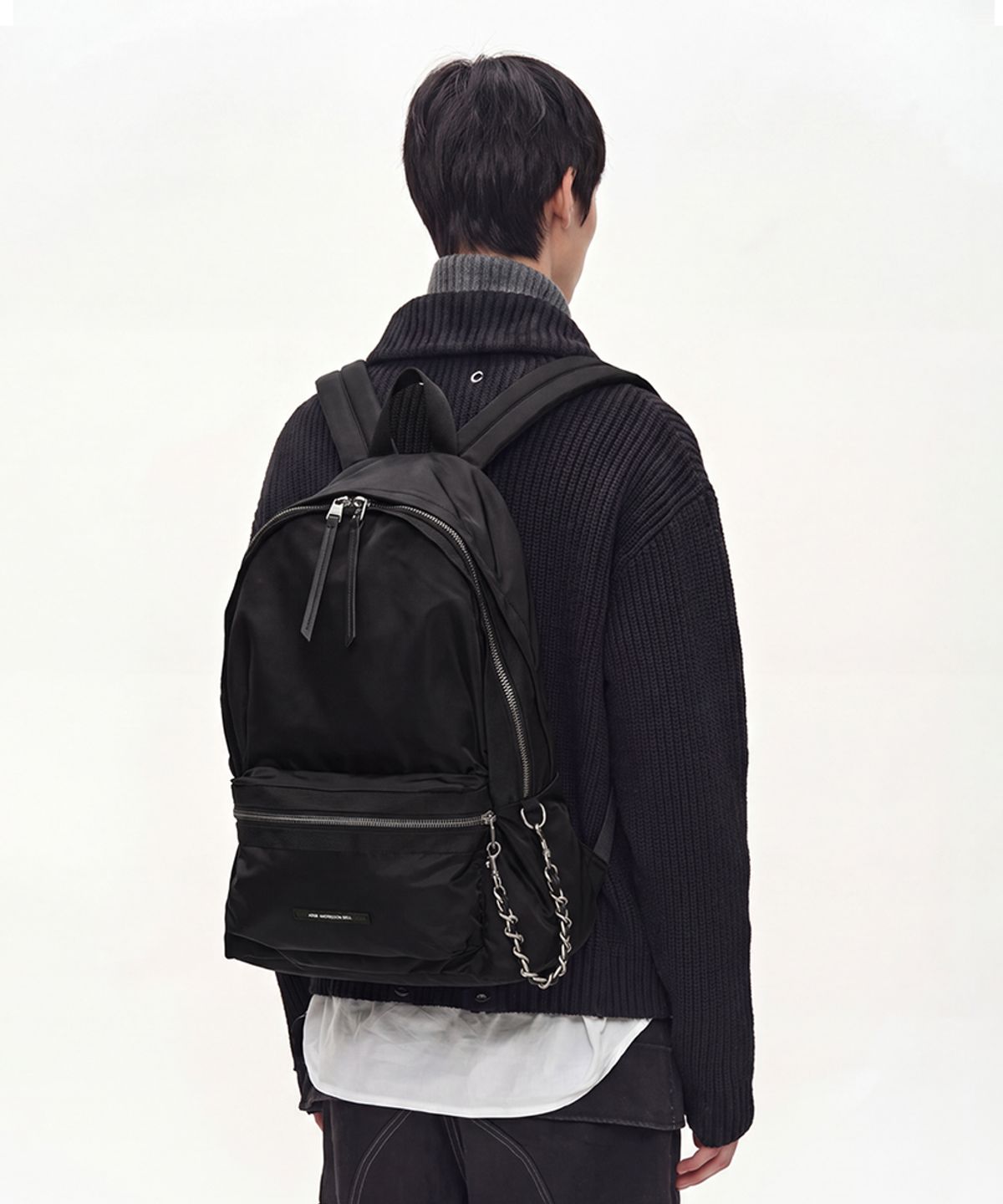 앤더슨벨(ADSB ANDERSSON BELL) UNISEX URBAN NYLON CHAIN BACKPACK aaa561u(BLACK)