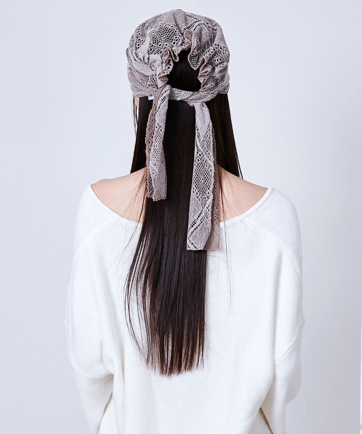 슬리피슬립(SLEEPYSLIP) PALMA BEIGE SCARF HAT