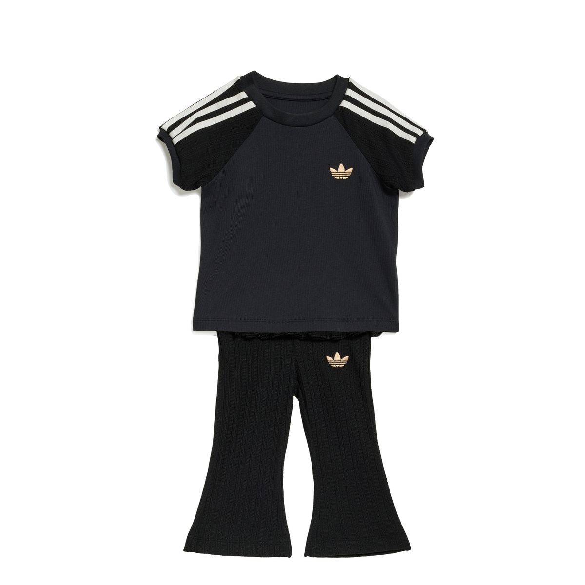 아디다스 키즈(ADIDAS KIDS) 슬림 니트 티 레깅스 세트 KR9062