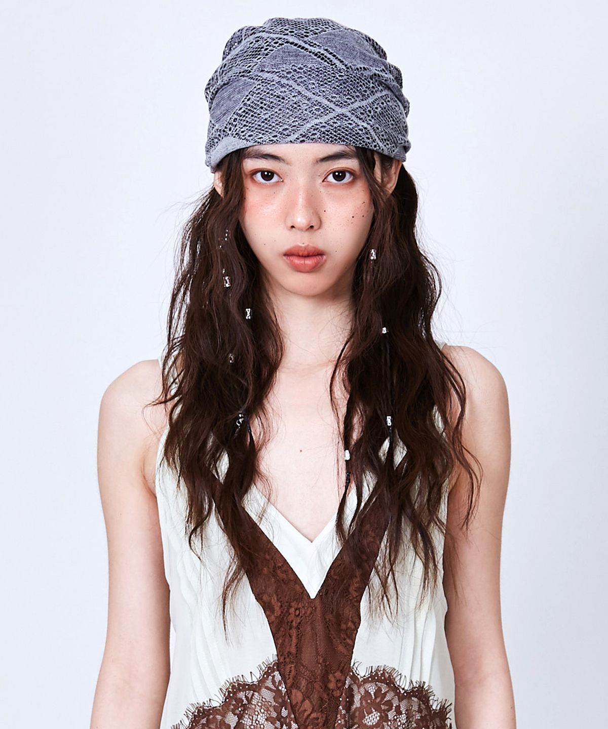 슬리피슬립(SLEEPYSLIP) PALMA GRAY SCARF HAT