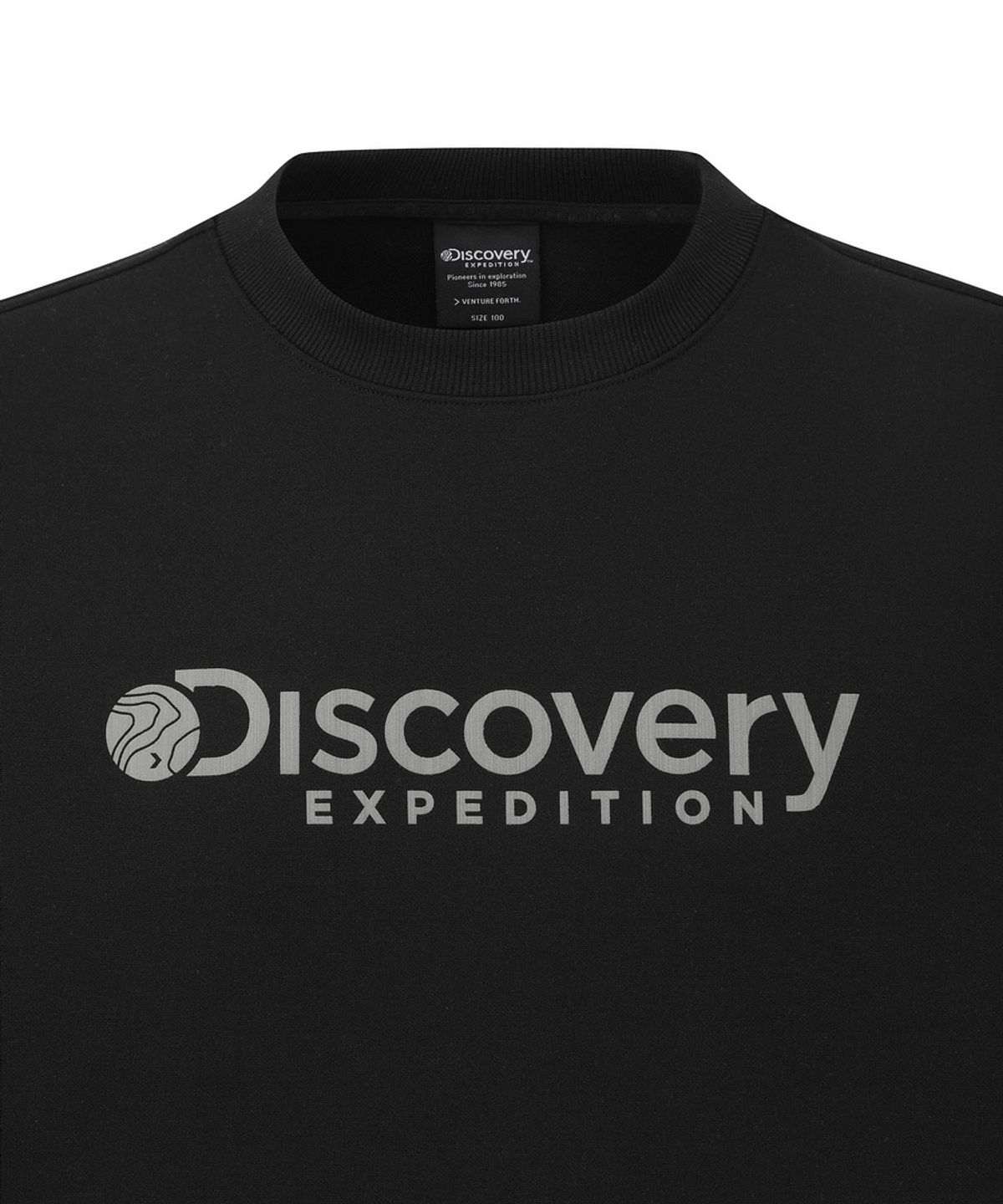 디스커버리 익스페디션(DISCOVERY EXPEDITION) 에센셜 로건 맨투맨 (BLACK)