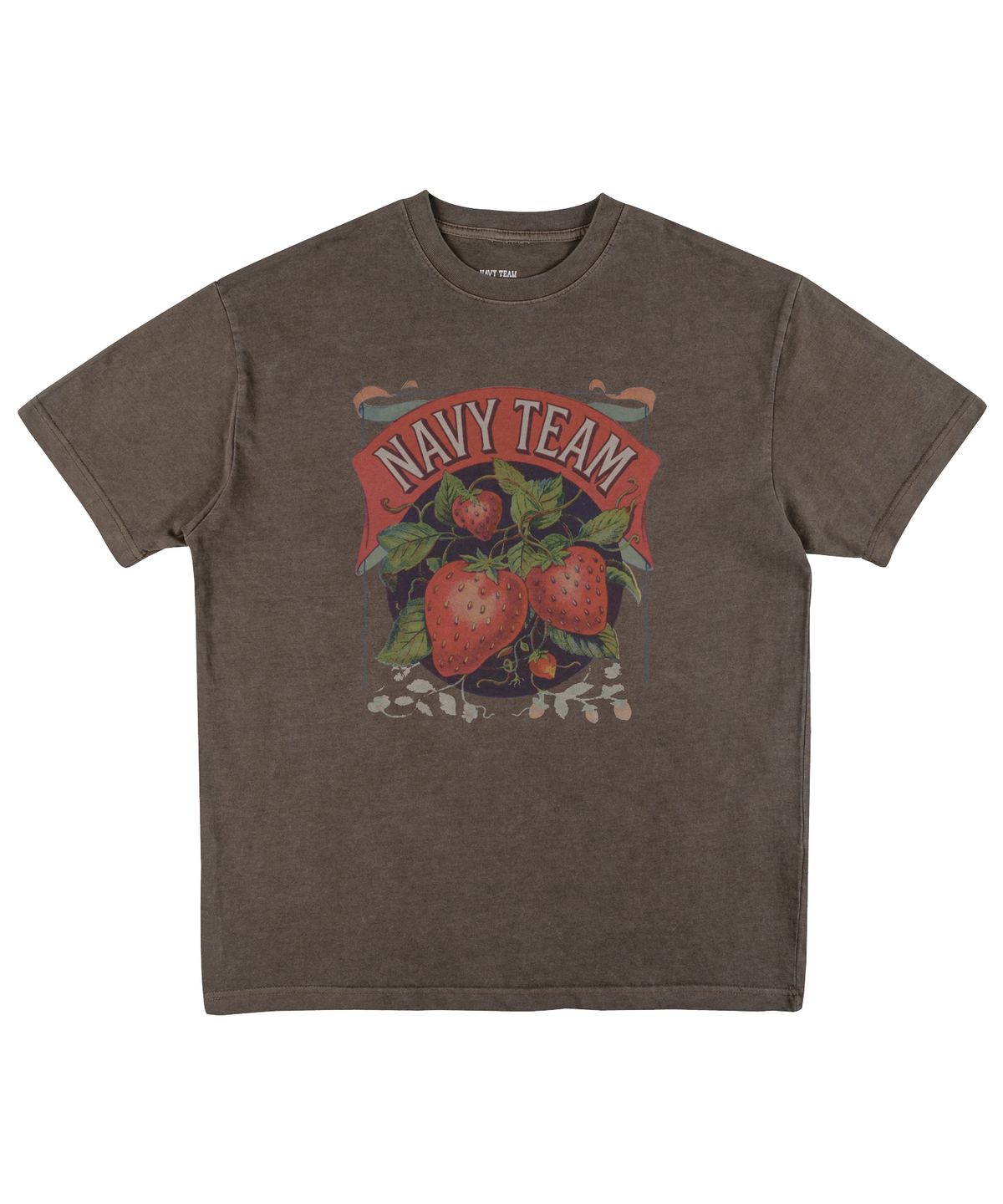 네이비팀(NAVYTEAM) Strawberry 피그먼트 반팔 티셔츠(4color)
