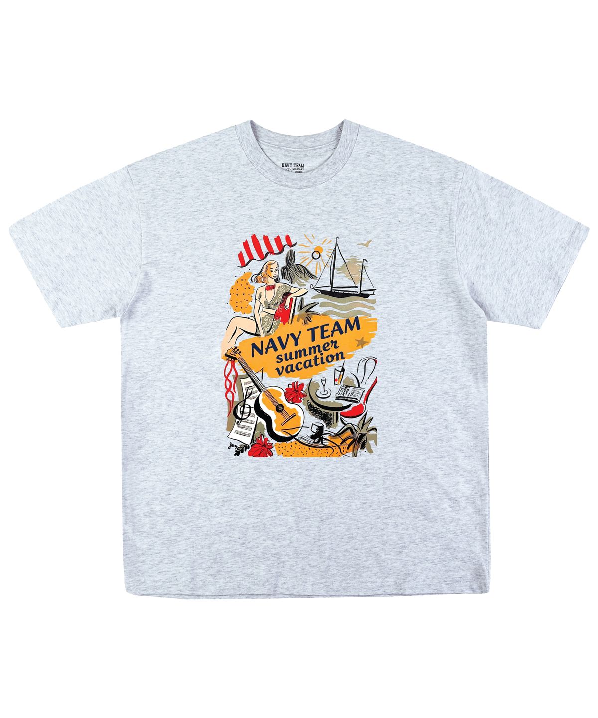 네이비팀(NAVYTEAM) Summer Vacation 반팔 티셔츠(4color)
