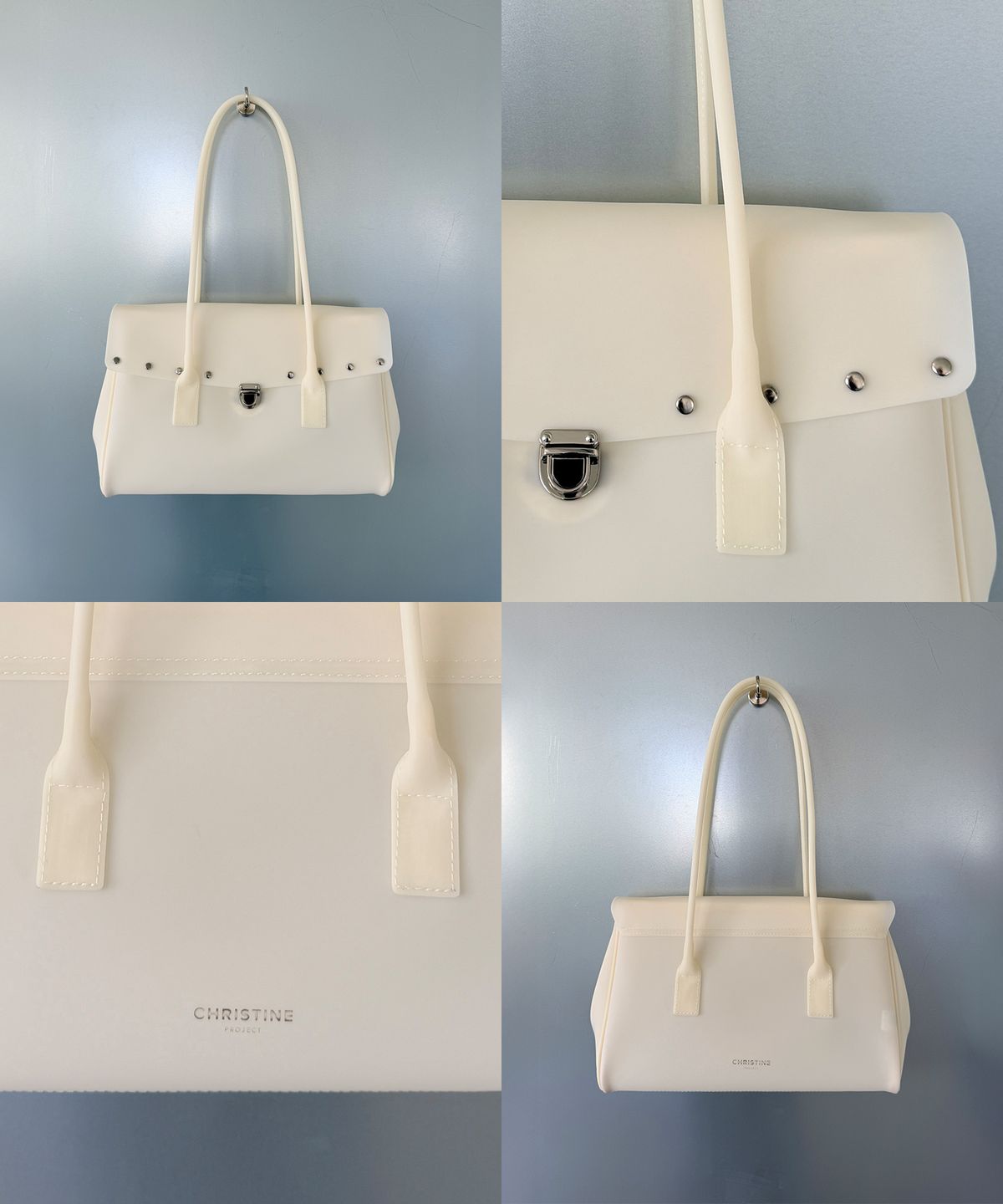 크리스틴프로젝트(CHRISTINE PROJECT) [선글라스 백참 증정]STUD JELLY SHOULDER BAG(BURRATA)