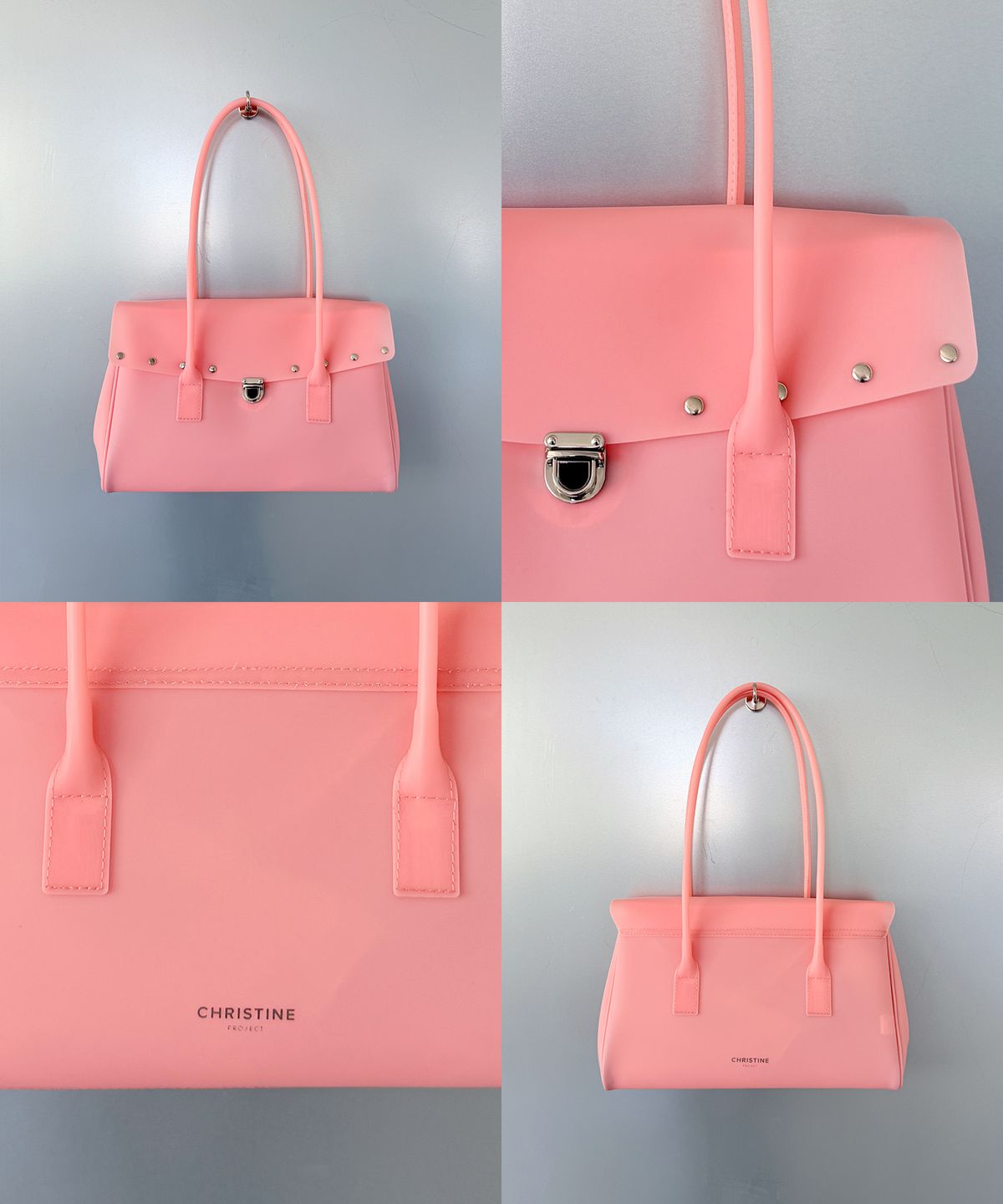 크리스틴프로젝트(CHRISTINE PROJECT) [선글라스 백참 증정]STUD JELLY SHOULDER BAG(BUBBLE GUM)