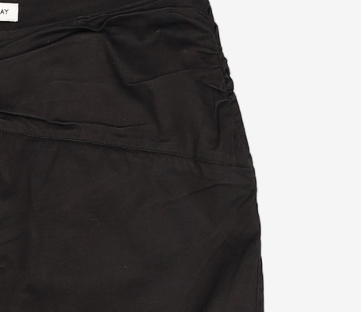 오디너리 홀리데이(ORDINARY HOLIDAY) SHIRRING WAIST BOOTCUT PANTS [BLACK] OMM