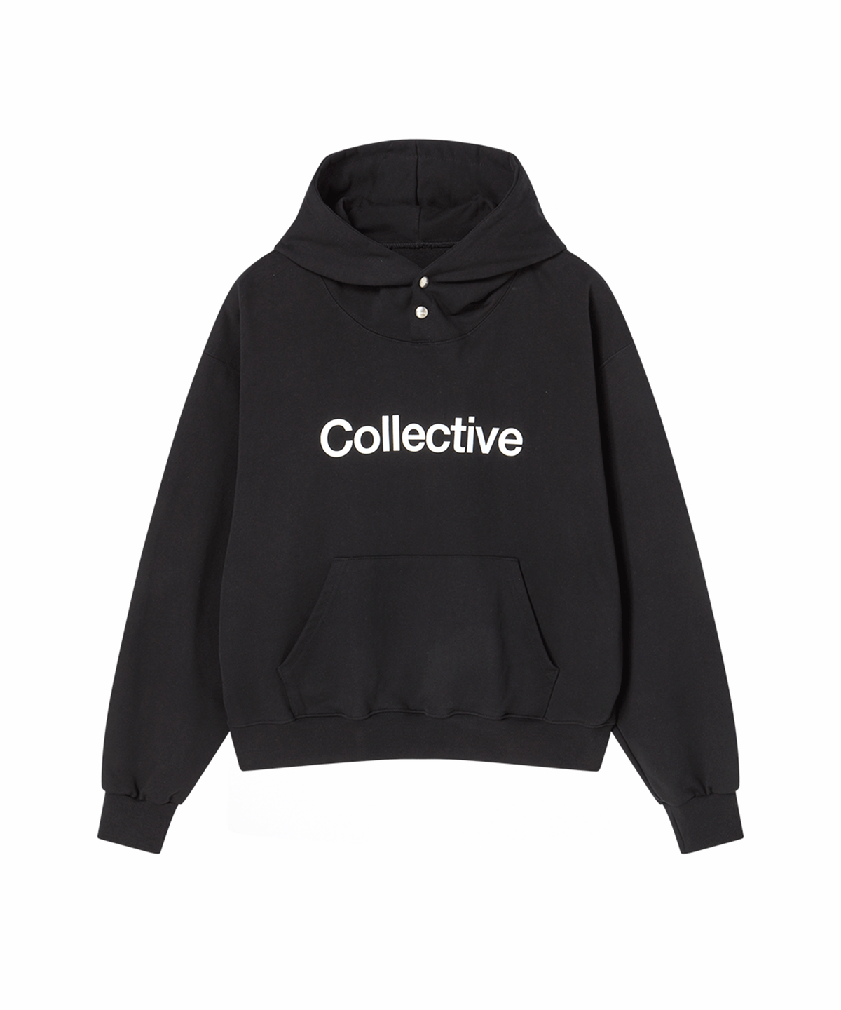 유프(YUPE) Collective Double Snap Hoodie - Black