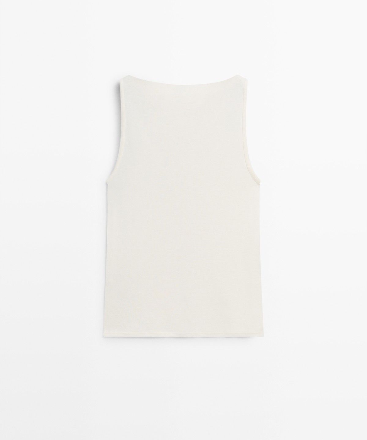 마시모두띠(MASSIMO DUTTI) 100% 코튼 일자 넥라인 티셔츠