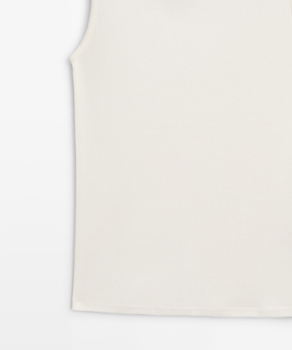 마시모두띠(MASSIMO DUTTI) 100% 코튼 일자 넥라인 티셔츠