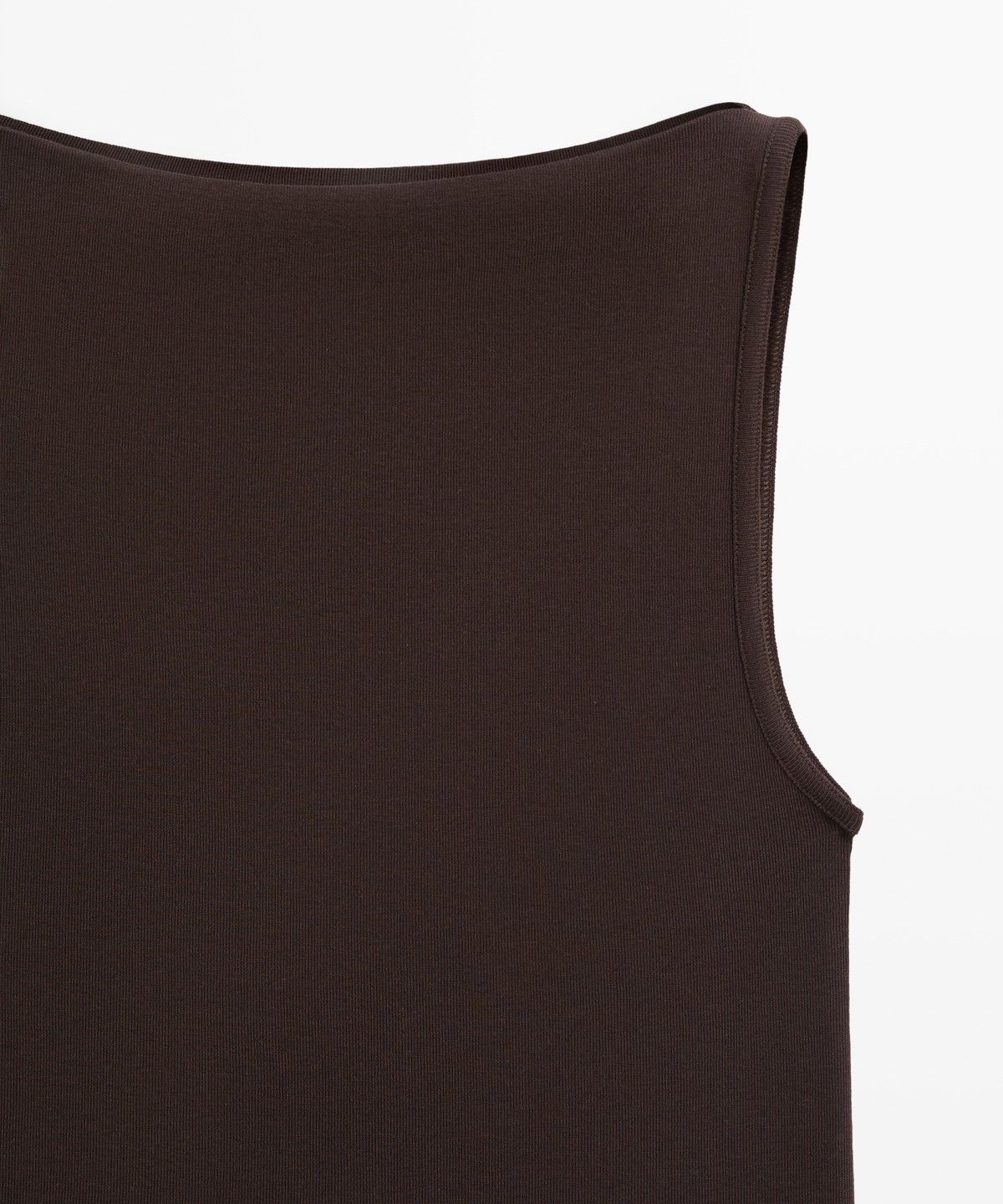 마시모두띠(MASSIMO DUTTI) 100% 코튼 일자 넥라인 티셔츠
