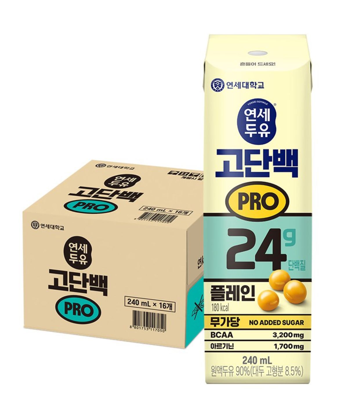 연세유업(YONSEIDAIRY) 연세두유 고단백 PRO 240mL 16팩
