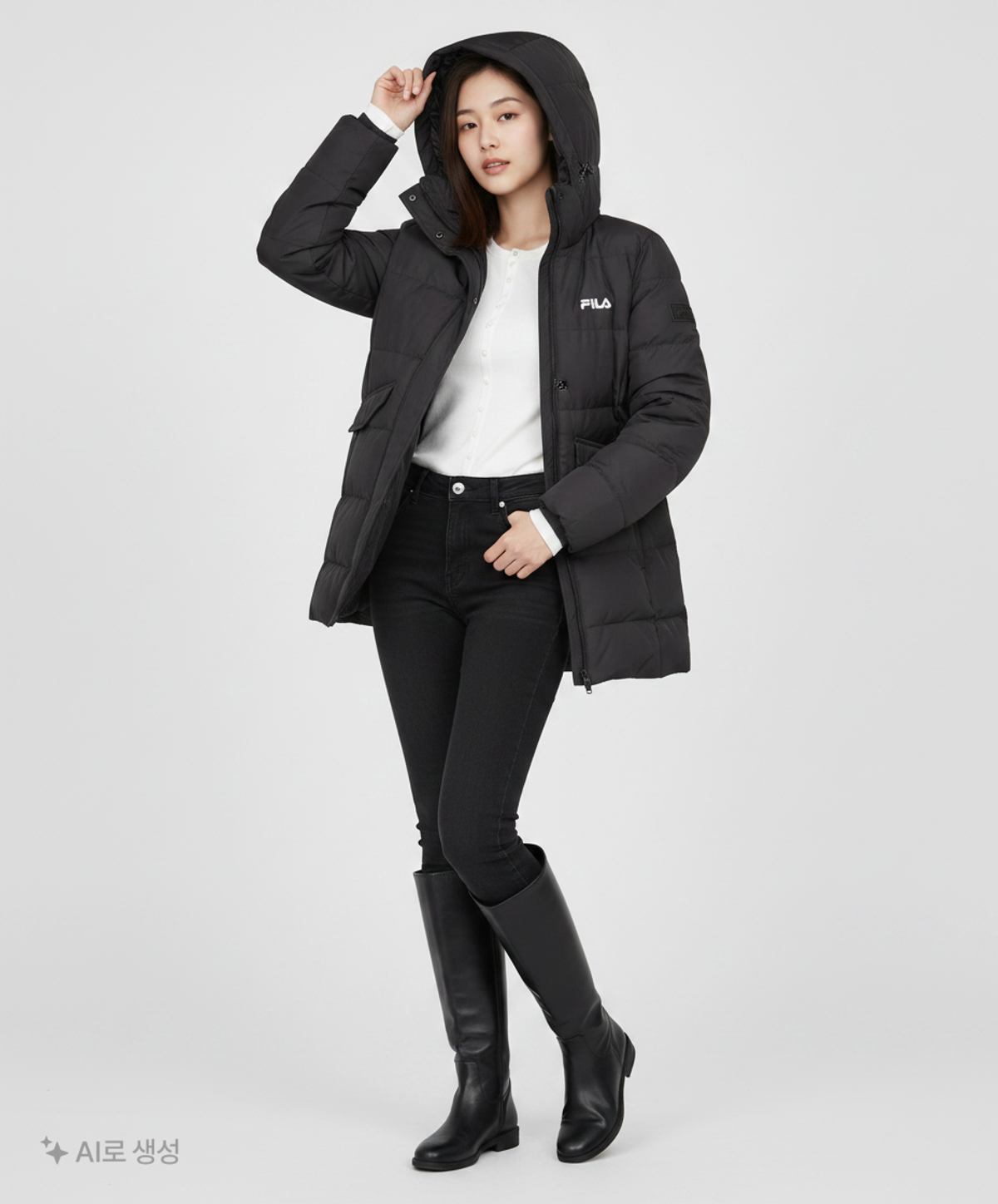 휠라(FILA) 롱 패딩/롱 헤비 아우터 90