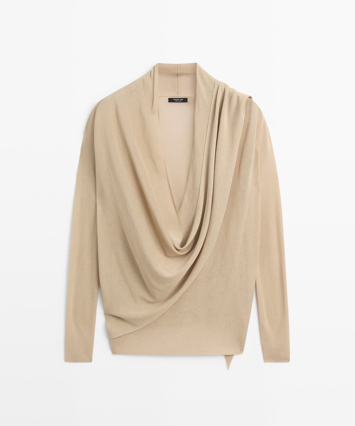 마시모두띠(MASSIMO DUTTI) 드레이프 랩 니트 카디건