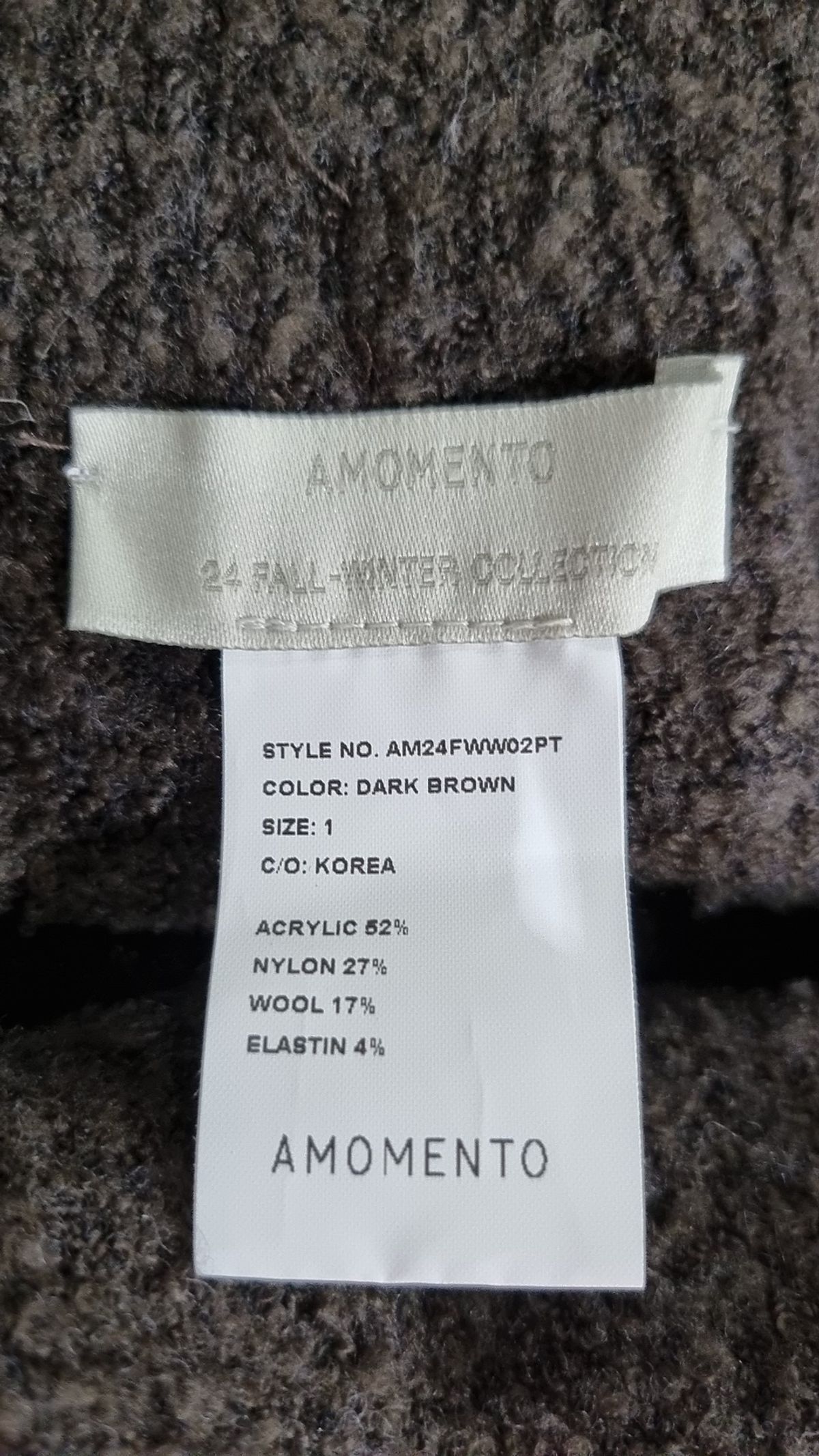 아모멘토(AMOMENTO) BOUCLE JOGGER PANTS (2COLORS) 1
