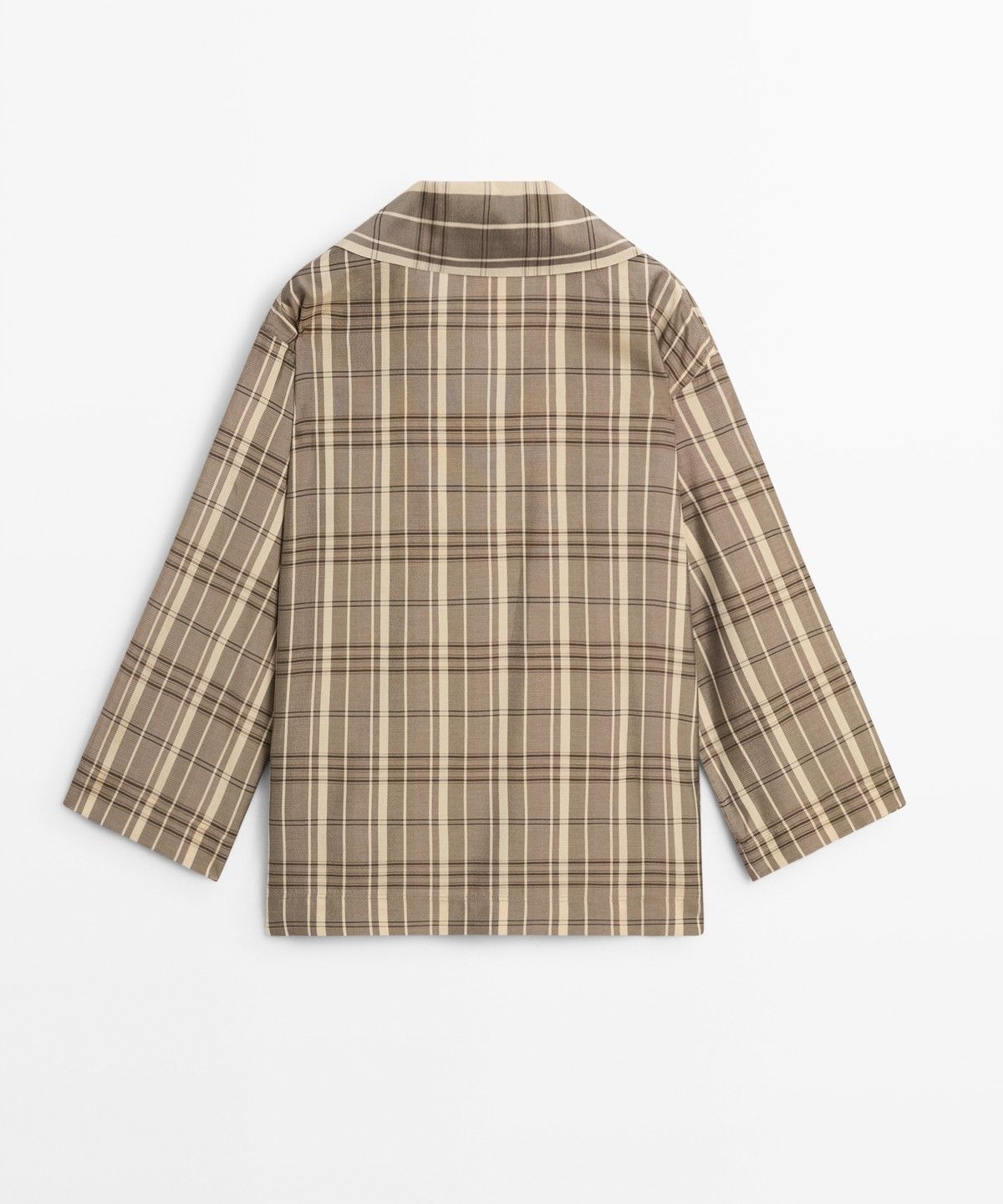 마시모두띠(MASSIMO DUTTI) 오버사이즈 체크 폴로 셔츠