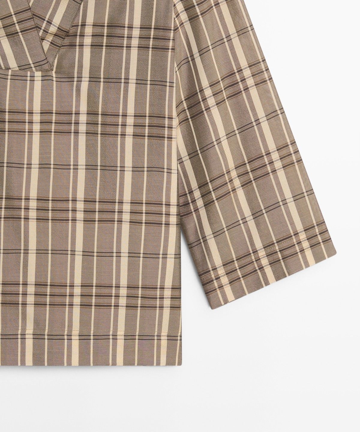 마시모두띠(MASSIMO DUTTI) 오버사이즈 체크 폴로 셔츠