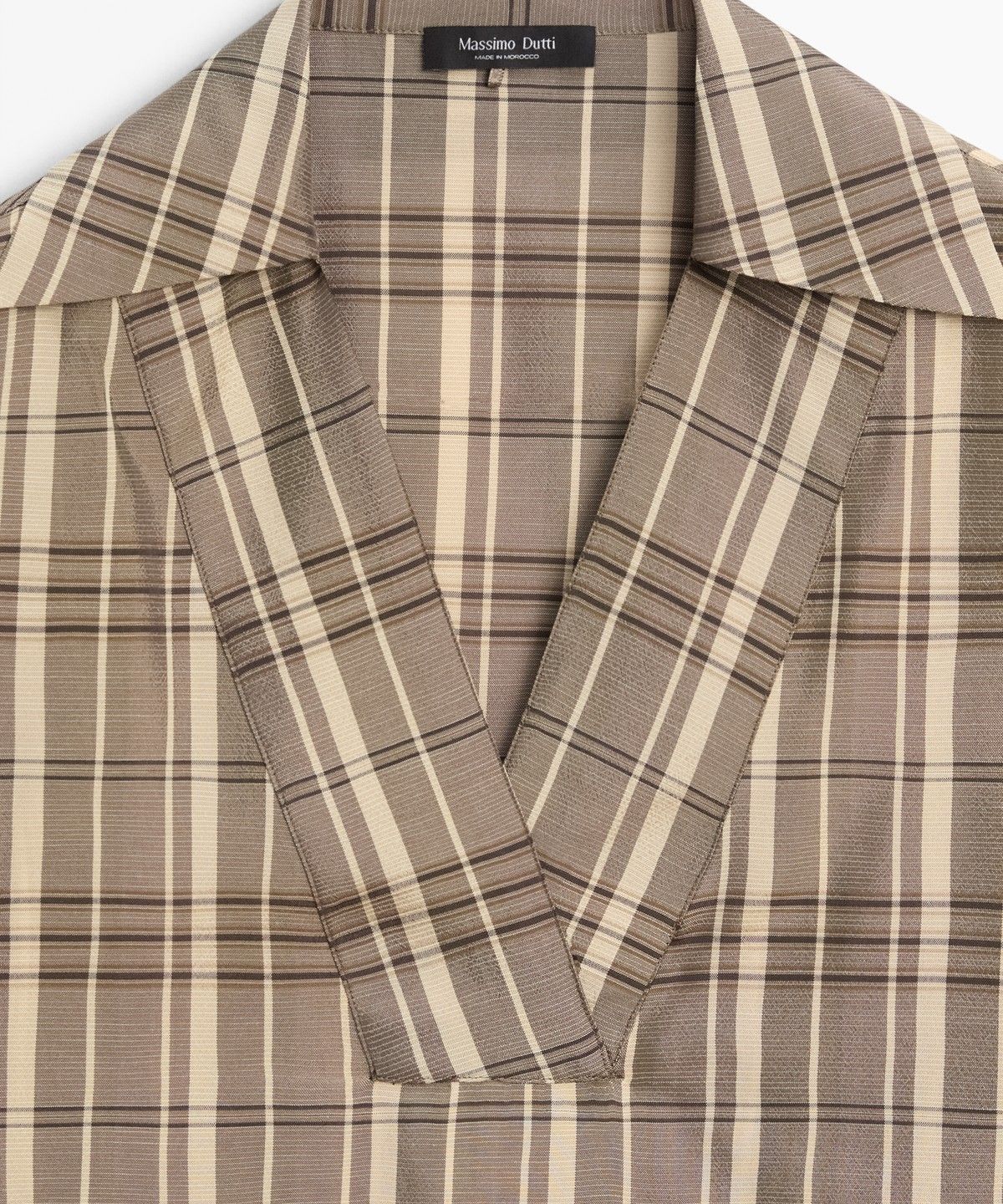 마시모두띠(MASSIMO DUTTI) 오버사이즈 체크 폴로 셔츠